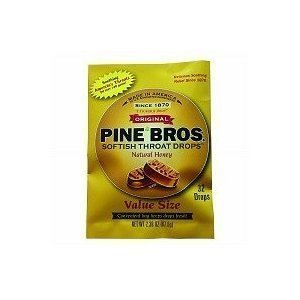 Pino Bros Softish garganta gotas miel tamaño, Natural, de valor 3 cuenta