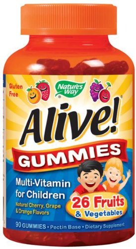 Manera de la naturaleza - vivo! Multi-vitamina gomitas infantil - mastique 90