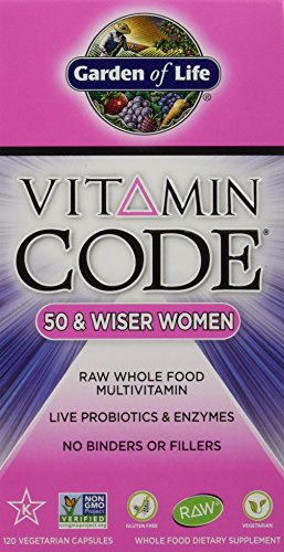 Jardín de la vida - vitamina código fórmula cruda 50 y la más sabia de las mujeres Multi - 120 cápsulas vegetarianas