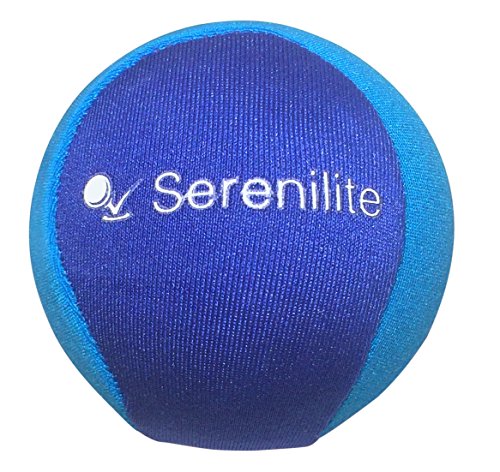Serenilite doble color mano alivio del estrés y terapia de bolas - óptima ejercicios de alivio - gran mano y fortalecimiento (brisa del océano-azul/azul claro)