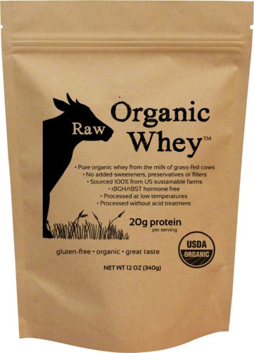 Suero de leche orgánica cruda - USDA Certified Organic Whey Protein, 12oz