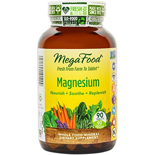 MegaFood - magnesio, apoya la salud del corazón y sistema nervioso, 90 tabletas (envasado de alta calidad)