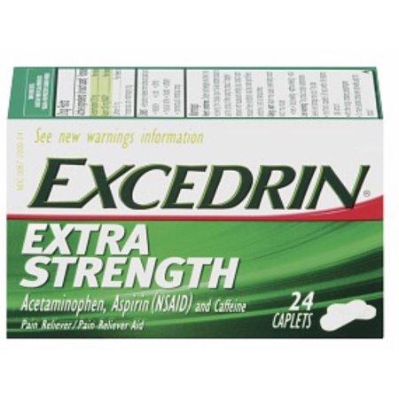 Excedrin Pain Relief Caplets Extra Strength 24 ea (paquete de 6)