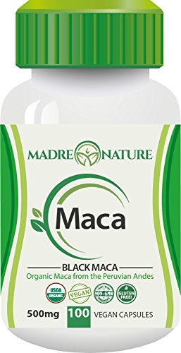 Certificación orgánica raíz de Maca negra gelatinizada en polvo suplemento - Capules 500 mg X 100 (vegana) - Andes peruanos - libre de Gluten