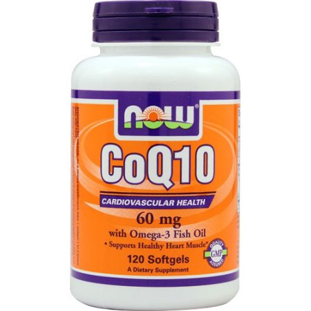 NOW Alimentos CoQ10 con Omega-3 Salud Cardiovascular, 60 mg, 120 Ct