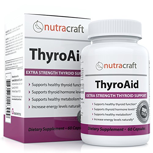 Tiroides apoyo suplemento - fórmula herbaria Natural con L-Tyrosine, Kelp (yodo) y Ashwaganda (Withania) para apoyar un metabolismo sano, reducir la fatiga y promover la pérdida de peso - 60 cápsulas