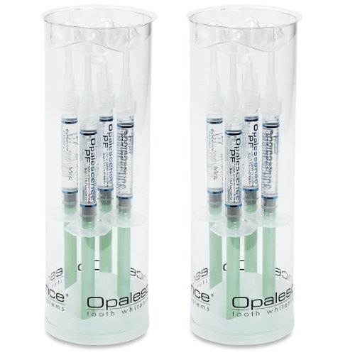 Opalescence PF 35% blanqueamiento dientes 8pk de jeringas de sabor de menta (último producto) (de 2 tubos cada uno con 4 jeringas)