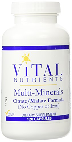 Suplemento de citrato de varios minerales nutrientes vitales, cuenta 120