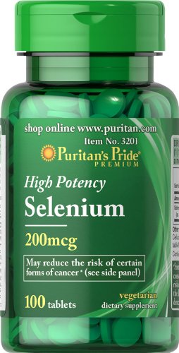 Pride selenio 200 mcg-100 comprimidos de Puritan