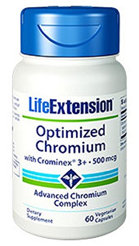 Extensión de vida optimizado cromo con Crominex 3 + 500mcg Veg Cap, 60-Conde