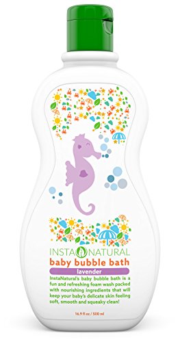 InstaNatural bebé baño de burbujas - mejor fórmula de lavado de baño para bebés - con todo Natural aceite de girasol y extractos de fruta para mantener la piel limpia y suave - calmante fragancia lavanda Natural - 16.9 OZ