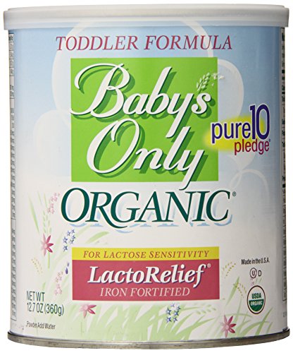 Niño solamente fórmula, alivio de la lactosa, orgánicos, 12,7 onzas puede bebé