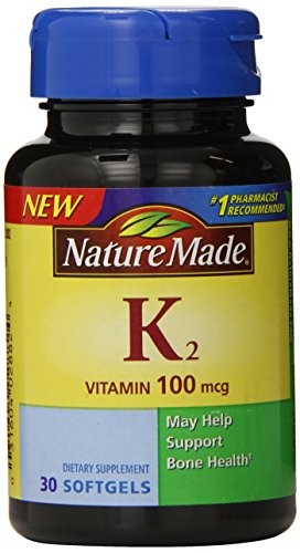 Naturaleza hecha vitamina K2 Softgel, 100 mcg, 30 cuenta