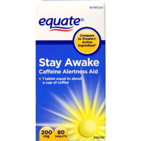 Equate Stay Awake Max Fuerza cafeína 200mg 80 Caps
