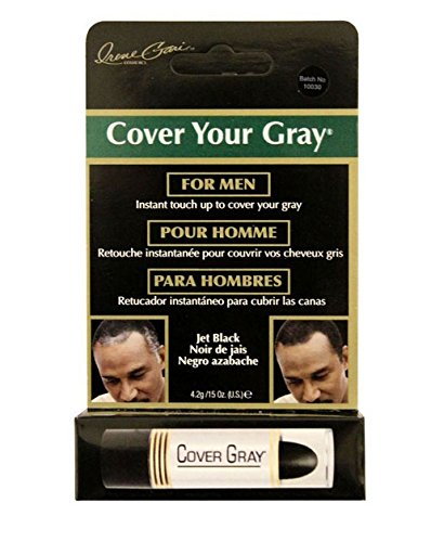 Cubrir el gris para el palillo del Color del pelo de los hombres - negro