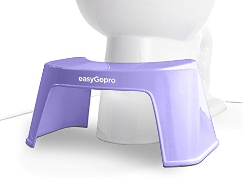 easyGopro 7,5" taburete de tocador más ergonómico para mejor deposiciones gastroenterólogo recomienda para todas las edades - un tamaño cabe todos los baños - lavanda