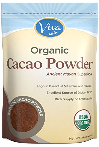 Viva Labs - el mejor polvo de Cacao orgánico certificado, 1 LB de cata