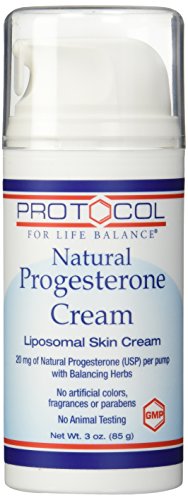 Protocolo para la crema de progesterona Natural de equilibrio de vida con bomba, 3 onzas