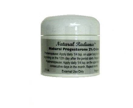 Progesterona natural Radiance crema tarro, perfume, 2 onzas