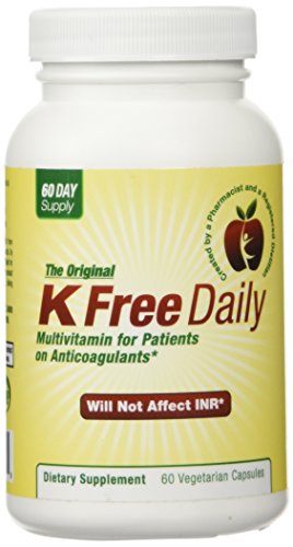 Multivitamínico - sin vitamina K - caja fuerte para la gente en diluyentes de la sangre - 60 cápsulas vegetales (dos meses de suministro)
