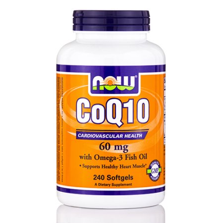 CoQ10 60 mg w / Omega 3 aceites de pescado 240 Softgels
