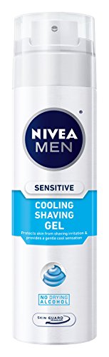 NIVEA MEN sensible enfriamiento Gel de afeitar con protector de piel, 7 oz botella (paquete de 3)