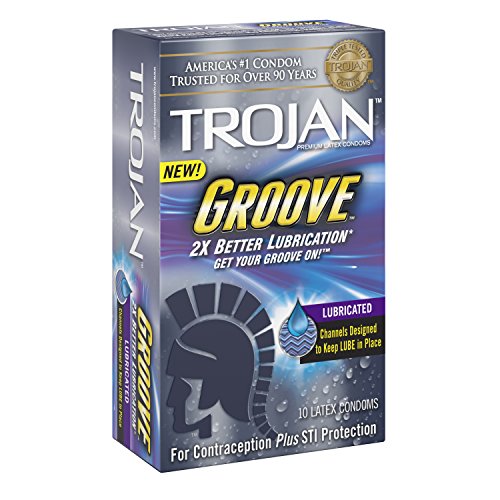 Ranura de Trojan lubricados condones, cuenta 10