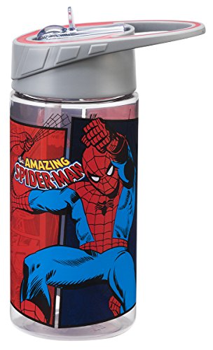 Vandor 26375 Marvel SpiderMan Tritan agua de botella, 14 onzas, multicolor