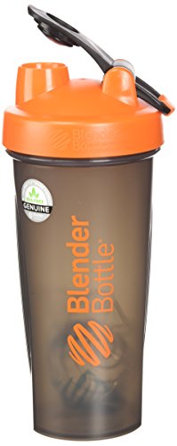 BlenderBottle Full Color botellas - nuevo translúcido de Color negro con bola de coctelera - naranja - 28oz