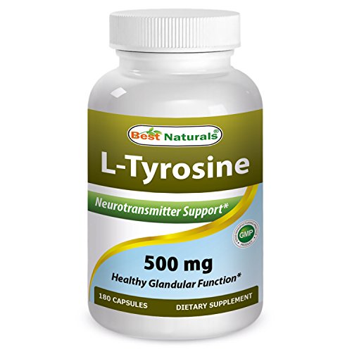 L-tirosina 500 mg 180 cápsulas por los mejores productos naturales - neurotransmisor ayuda * - fabricados en un E.e.u.u. basan certificada GMP y FDA inspeccionó instalaciones y tercero prueba de pureza. Garantizado!!!!