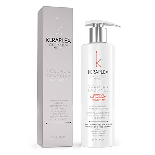 Keraplex Organica champú para la prevención de pérdida de cabello - champú de recrecimiento con DHT bloqueadores hojas pelo más lleno, más brillante y más hermosa (8 Oz)