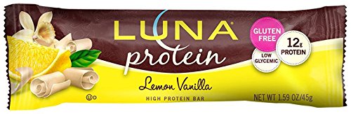 LUNA proteína - Gluten Free Bar - limón vainilla - (1,59 oz, cuenta 12)