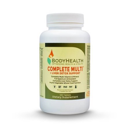 Completa Multi - Hígado Detox Soporte 120 comprimidos. Multivitamínico completo en una base de 16 alimentos integrales