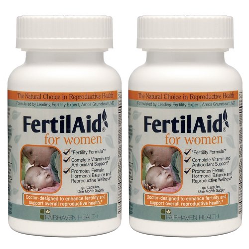 FertilAid para la mujer: suplemento de la fertilidad de la mujer - suministro de 2 meses
