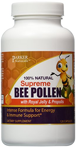 Más alta calidad de polen, jalea real y propóleos, 120 cápsulas de Vegan