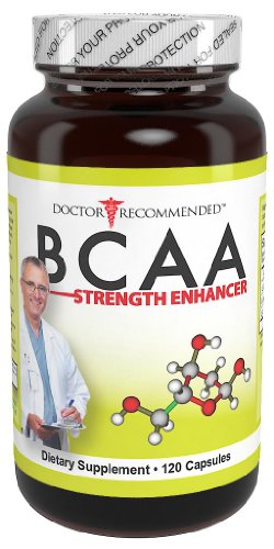 Potenciador de fuerza BCAA - médico recomendado - 120 cápsulas - 1000 mg por porción - con 3 ramificada aminoácidos de cadena - nutricional suplemento proporciona óptima nutrición