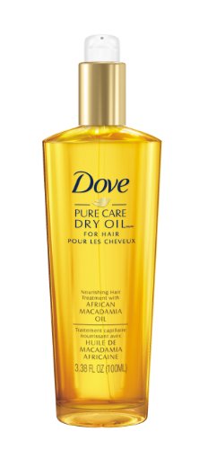 Aceite seco de Dove, puro cuidado nutritivo tratamiento capilar Macadamia africano petróleo 3.3 oz
