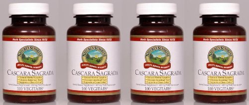 Naturessunshine cáscara Sagrada sistema Intestinal ayuda suplemento dietético herbario 100 Vegitabs (paquete de 4)