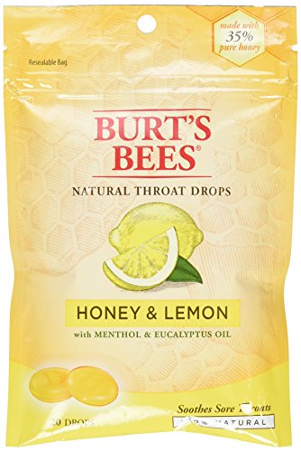 Garganta Natural de las abejas de Burt de abejas de Burt gotas de miel y limón, 20 gotas, cuenta 20