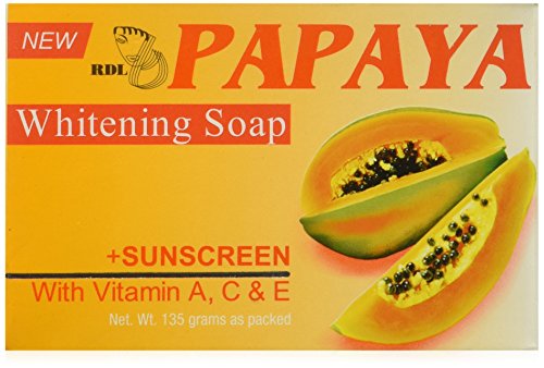 Original RDL Papaya piel que blanquea el jabón además de protector solar con vitamina A, C y E - 135 gramos