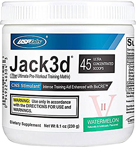 USP Labs Jack 3D avanzada fórmula suplementos nutricionales, sandía, onza 8,1