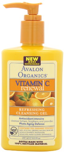 Avalon Organics vitamina C renovación, Limpiador Facial, 8,5 onzas