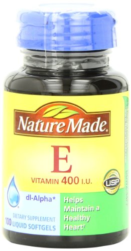 Naturaleza hecha vitamina E 400IU, 100 Softgels (paquete de 3)