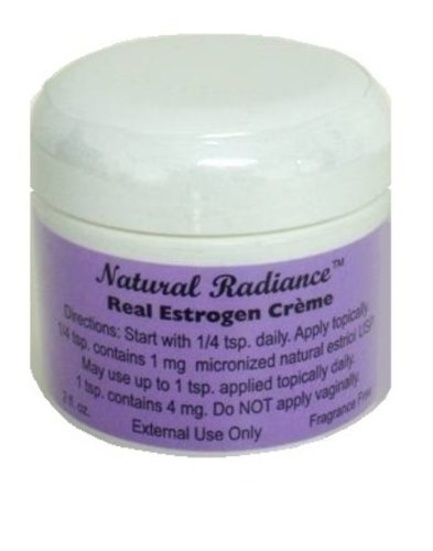 Natural Radiance estrógeno/Estriol bioidénticas tarro de crema, perfume, 2 onzas