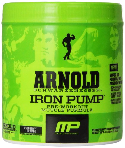 Muscle Pharm Arnold Schwarzenegger serie hierro de la bomba, limonada de la frambuesa, 30 porciones, 6,35 oz