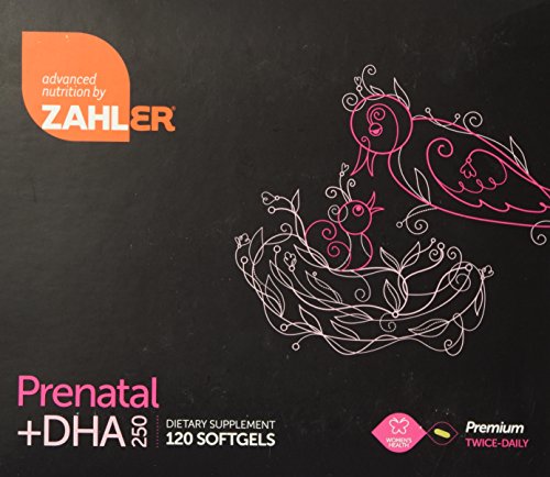 Vitamina prenatal + DHA 250mg - cápsulas dos veces al día Premium - ZAHLER (2 meses de suministro)