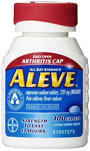 Cuenta de Aleve pastillas con tapa abre fácil de la artritis, 220 mg, 100