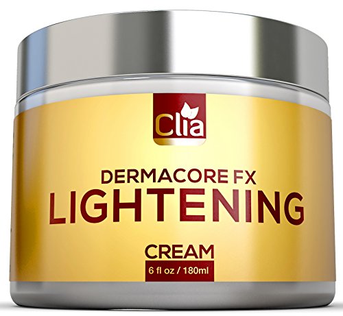 CLIA piel aligerar crema enorme 6OZ con ácido hialurónico - loción de brillo Natural para mejorar el Melasma, hiperpigmentación, decoloración, edad y oscuras manchas en la piel - piel sin lejía crema 180ml