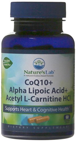 Laboratorio CoQ10 alfa lipoico ácido acetil L-carnitina HCL suplemento de la naturaleza, cuenta 60