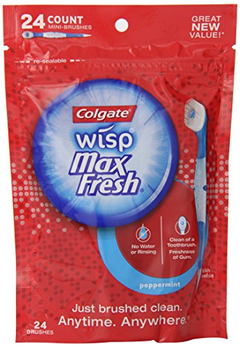 Colgate Wisp portátil Mini cepillo Max Fresh, menta piperita, cuenta 24